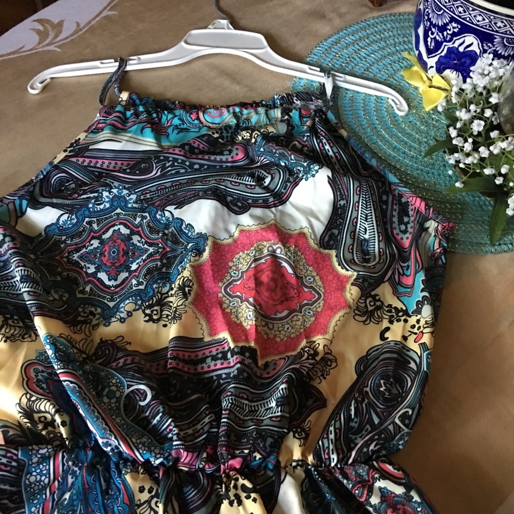 Colorful paisley maxi dress